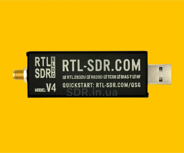 RTL-SDR Blog V4 Радіоприймач 500кГц-1.7ГГц RTL2832U R828D